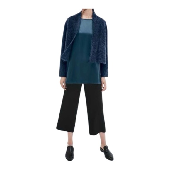 Eileen Fisher Mohair Cardigan Blue - Picture 1 of 7